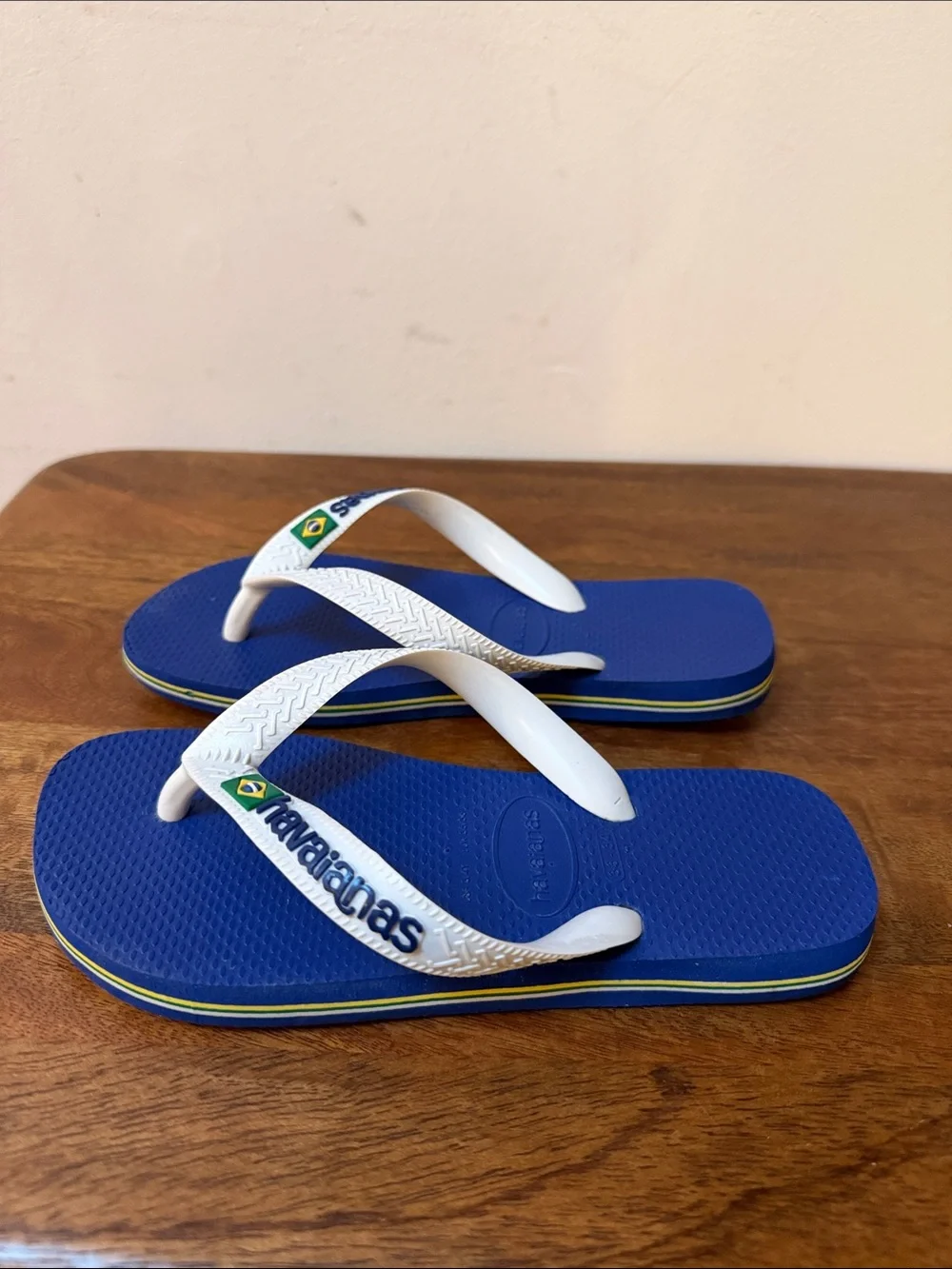 Havaianas Kids Blue and White Flip Flops